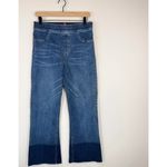 Spanx Womens Jeans Blue Cropped Flare Jeggings High Rise Pull On Stretch Large Photo 4