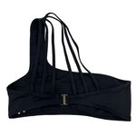 Laundry by Shelli Segal Size Small Bikini Top Black Embroidered One Shoulder Photo 1