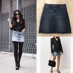 J.Crew Stretch Distressed hem Jean Skirt Photo 1