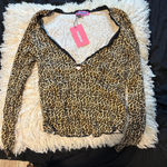 Edikted small leopard  long sleeve top Photo 0