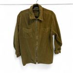 NY Jeans Vintage Green Corduroy Cotton Shirt Jacket Shacket Large Photo 2