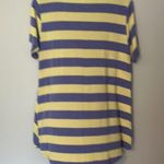 LuLaRoe Striped Blue and Yellow Women's Top Photo 4
