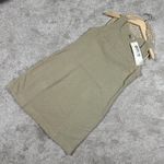 Ethos Paris 100% Organic Cotton Calcutta Sleeveless Mini Dress Textured Sable L Tan Size L Photo 0