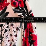 Tommy Hilfiger  Pink Red Black Floral Print Button Down Career Blouse Size Medium Photo 9