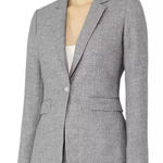 Reiss Turlington Linen Tailored Jacket Grey Size 4 Photo 0
