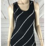 INC Black/White Crochet Knit Sleeveless Top NWOT Small Black Photo 8