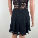 Cals | Black Lace Midriff Accent Dress Photo 11