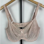 Chantelle  Baby Pink Sheer Lace Wired Bra Size 34DDD 3582‎ Photo 0