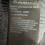 AllSaints Sweater Dress Bernt Open Shoulder Dark Gray Knit Cotton Size 2 Photo 5