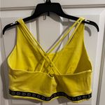 City Chic New CCX Logo Crop Hot Shot Unlined Bra Citrus Yellow XL/22 Photo 2