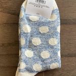 Loft NWT Blue and White Polka Dot Crew Socks - OS Photo 1