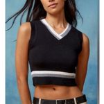 Urban Outfitters  BDG Ronnie Cropped Black Knit Vest Medium Photo 1
