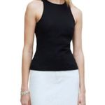 Madewell  Womens Black Highneck Tank Top With Shelf Bra in Sleekhold Size S Photo 1