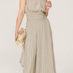 Ramy Brook Brown Crepe Hourglass V-Neck Smocked Waist Preslie Dress Size XL Photo 1