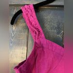 Pink Ruched Strap‎ Crop Top Bustier Summer Festival Tank Sweetheart Neckline A3 Size 12 Photo 1