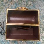 Vintage Lisette New York tortoise lacquer box handle top purse Brown Photo 6