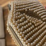 Foreign Vintage Gold Leaf Embellished Beaded Clutch Small Purse Photo 11