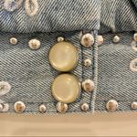 Marc Jacobs  Stud Broderie Anglaise Daisy Embroidered Denim Jacket Size XS Photo 7