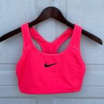 Nike  Women’s Sports Bra Dri Fit Racerback Highlighter Pink Orange Medium Photo 1