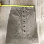 J.Crew  Khaki Button-Front Pencil Skirt Photo 3