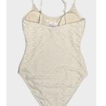 ANDIE Swim The Amalfi One Piece in Gardenia Cream Scallop Crochet S NWT Photo 3
