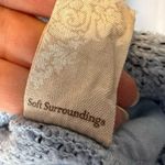 Soft Surroundings  Cozumel Pullover Hoodie Sz Large Light Blue 3/4 Sleeve Pockets Photo 4