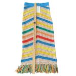 Mother Candy Stripe Cinch Tank Halter Top Fringe Midi Skirt Set size S NEW Tags Blue Photo 7