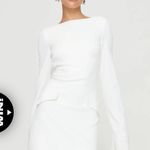 Princess Polly White Long Sleeve Dress Photo 3