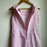 Van Heusen  Cotton Square Neck Sleeveless Shift Dress (Sz 8) Pink & White Floral Photo 5