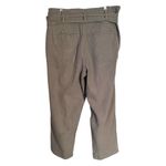 Madewell  Women’s Sz 8 Green Linen Blend High Rise Trendy Pleated Tie Waist Pants Photo 8