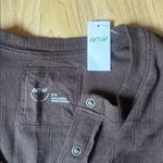 Aerie  Dark Brown Button-Down Shirt Photo 1