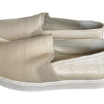 Vince  Blair Croc-embossed Leather Slip-on Sneakers‎ Cobblestone 6.5 Cream Photo 0