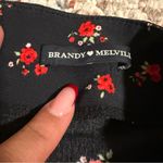 Brandy Melville  Floral Black Red Clare Mini Skirt Photo 4