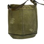 Patricia Nash  armeno distressed leather crossbody messenger flap purse in Green Photo 1