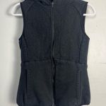 The North Face  black reversible black quilted hooded vest size small Photo 0