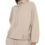 Theory  Double Knit Jersey Drawstring Funnel Neck‎ Top Women's L Pullover Casual Photo 0