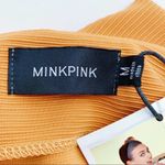 MINKPINK NWT  Orange Stretch Ribbed Fonda Mini Skirt, Size‎ Medium Photo 3