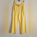 Nwot Ashley park x RTT linen trousers Yellow Size 8 Photo 3