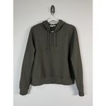 Threads 4 Thought  Women’s Green‎ Olive Ribbed Pullover Hoodie Size L Organic Photo 2