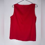 1901  Red‎ Sleeveless Blouse Twist Neck Detail Size Medium Photo 1