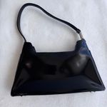 Guess Vintage Black Patent Leather Shoulder Bag Y2K Minimalist Baguette 90s Photo 4