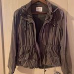 Ashley by 26 International Army Green Cargo Jacket with Drawstring & Hood Photo 6