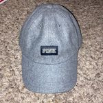 PINK - Victoria's Secret Gray Wool Victoria Secret Pink Adjustable Baseball Hat Photo 0
