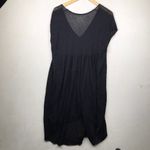 Free People Black V-Neck Sheer Oversized High-Low Dress Swimsuit Cover Up Size S Photo 1