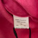 Alo Yoga  V Neck Cropped Hooded Pull Over Top Hot Pink French Terry Sz XL NWT Photo 7