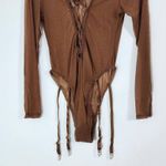 Frederick's of Hollywood Cocoa Sexy Sheer Mesh Bodysuit Size Medium NWT Photo 1