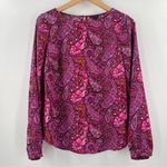 Ann Taylor  Blouse Size 4 Paisley Print Business Casual Office Work Evening Light Photo 10