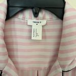 Forever 21  Pink & White Striped PJ Romper Medium Photo 3