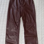 Abercrombie & Fitch Brown Leather Pants Photo 0