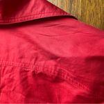Smythe Belted Long Sleeve Collared Trenchcoat Trench Jacket Red White Button 6 Photo 9